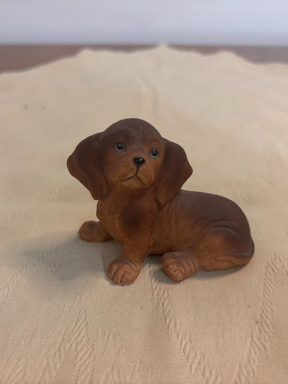 VTG 90s Trinket Homco Dachshund Puppy Dog Figurine 1467 Porcelain/Bisque
